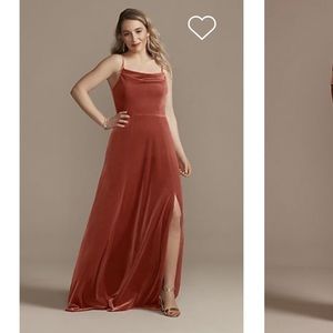 Bridesmaid Dress | David’s Bridal | Size 14 | Cinnamon Rose | Velvet